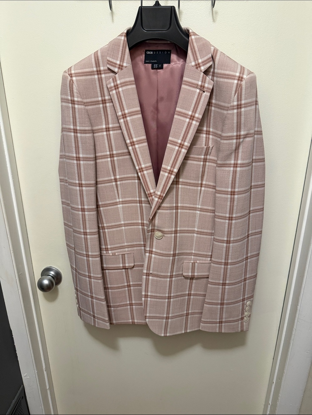 ASOS Pink Plaid Sport Coat